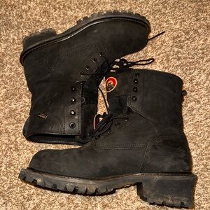 Red Wing irish setter work ultradry black boots, size 9.5 men’s